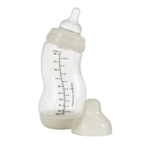 Difrax - S-baby bottle Wide - Cream - 310 ml - Popcorn