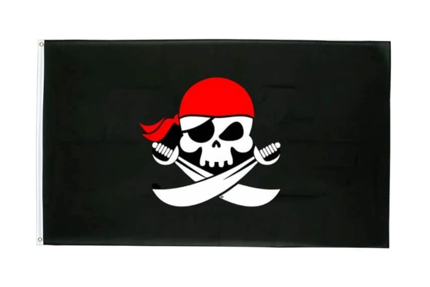 Drapeau Pirate bandana rouge – Image 2