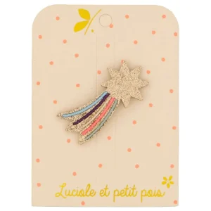 Barrette étoile filante - Multicolore rose fluo