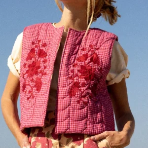 Gilet Sakari - Khadi Fuchsia