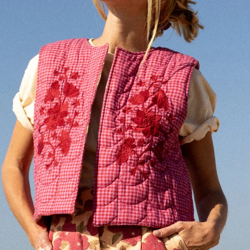 Gilet Sakari - Khadi Fuchsia
