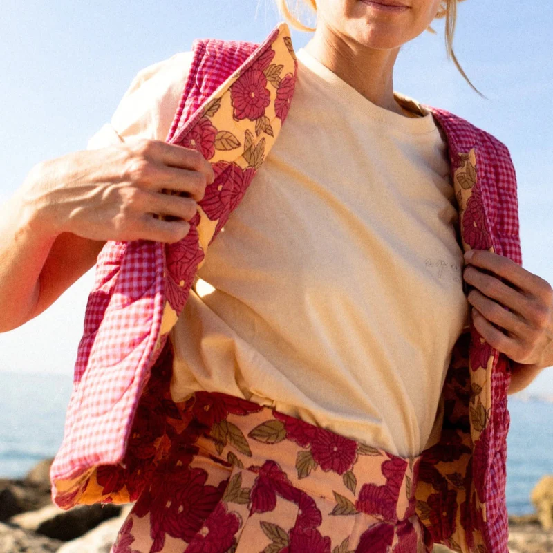 Gilet Sakari - Khadi Fuchsia – Image 3