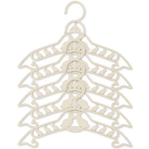 Konges Slojd - Lot de 5 cintres pour enfants - lapin