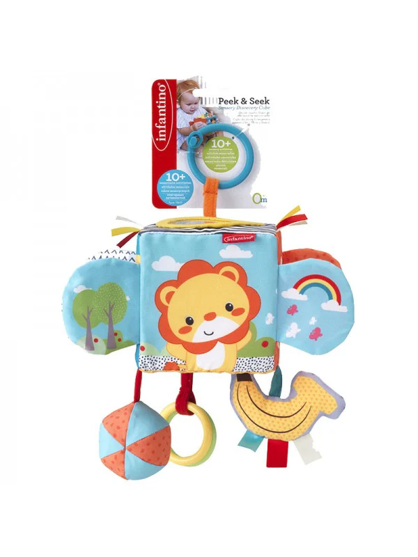 Infantino - Soft -peek and seek - Cube d'activités sensorielles