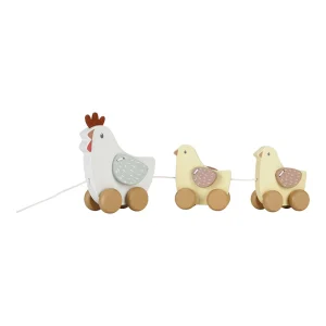Jouet à tirer Poules en Bois - Little Farm