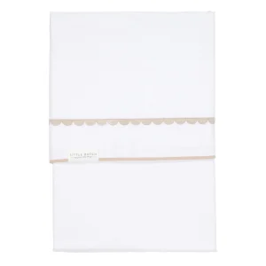 Drap de lit Little Dutch - 110 x 140 cm - Beige arrondi