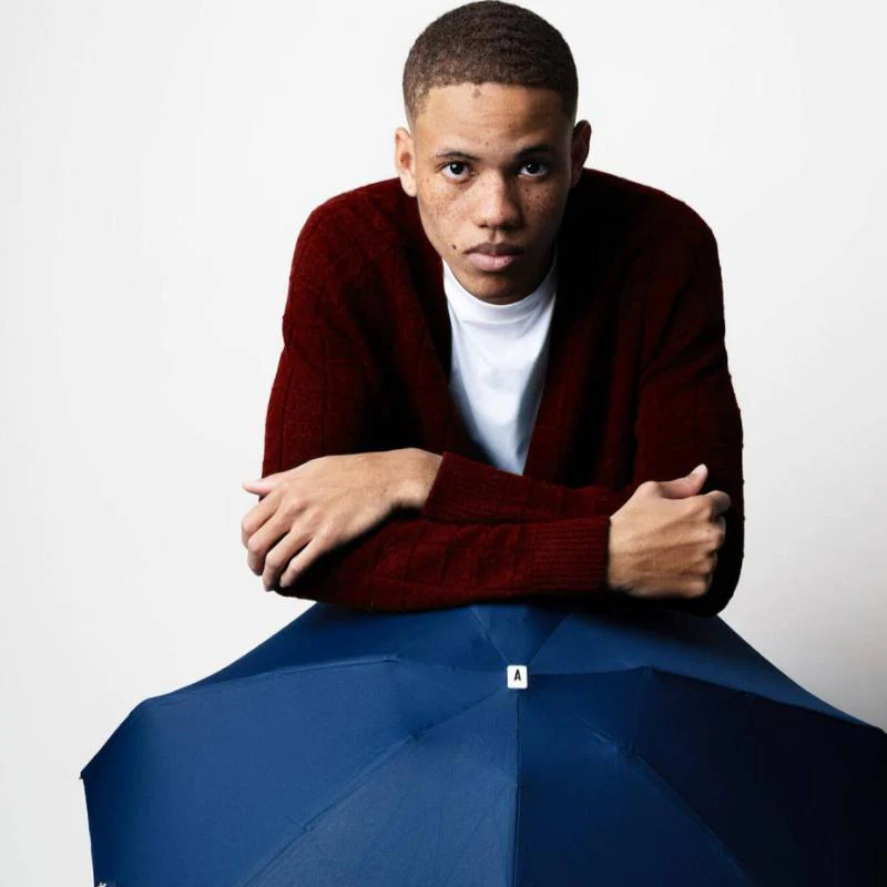 Mini-Parapluie adulte - COLETTE - Bleu marine – Image 3