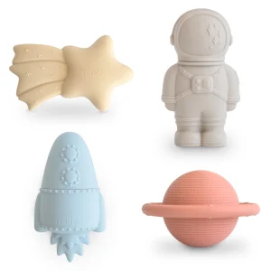 Mushie - Jouets de bain - Space (lot de 4) - Jouets de bain pour le bain