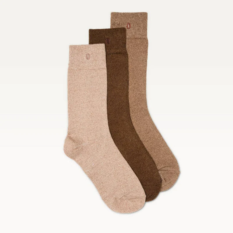 Pack de 3 Chaussettes - Chiné marron – Image 2