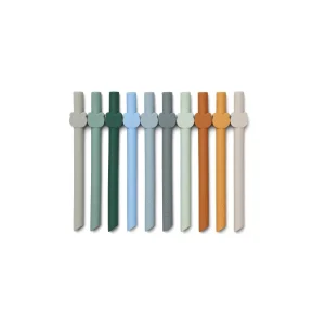 Pailles en silicone Ourson - Lot de 10 - Badu