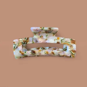 Pince croco rectangulaire GM - Multi nude