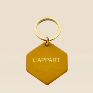 Porte-Clés en cuir Jaune - L'APPART