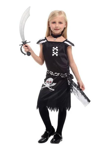 Déguisement Pirate Fille Noir et Blanc – Image 3
