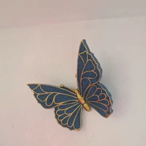 Décoration murale papillon - bleu