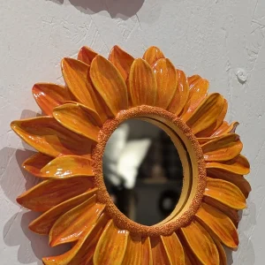 Miroir - Fleur Orange