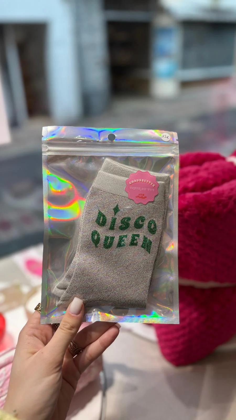 Chaussettes à paillettes Cité Candide – Confort et style scintillant – Image 4