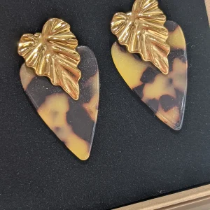 Boucles d'oreilles - Coeur Léopard