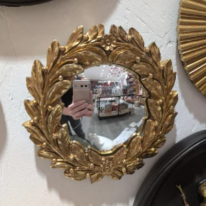 Miroir - couronne doré