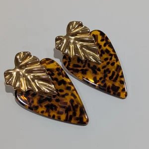 Boucles d'oreilles - Coeur Léopard