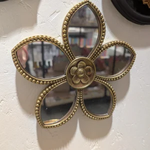 Miroir Fleur Doré