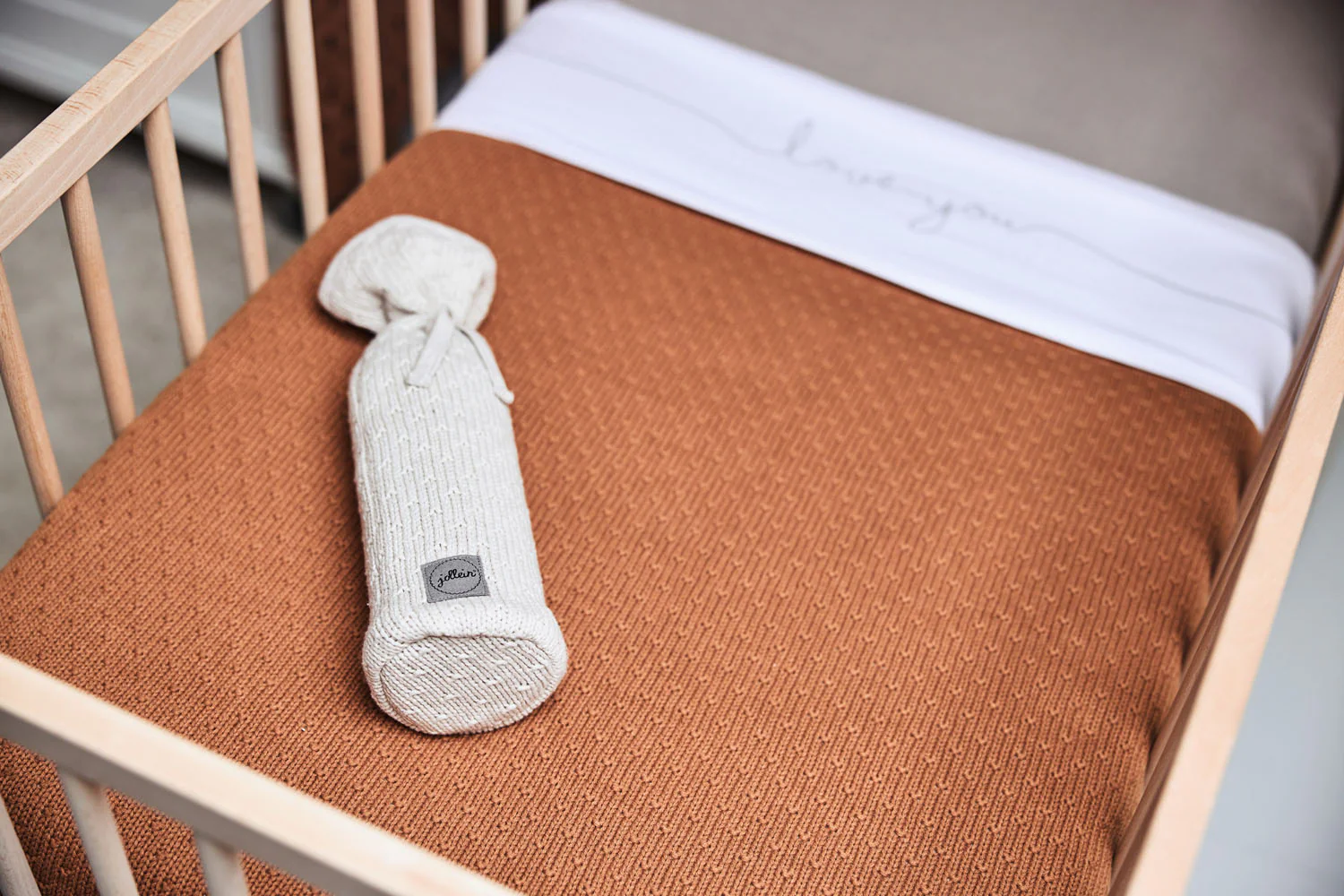 Jollein - Drap-housse pour lit Jersey Nougat – Image 5