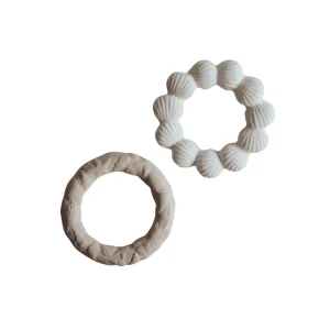 Natruba - Anneau de dentition - Océan et coquillage - Beige
