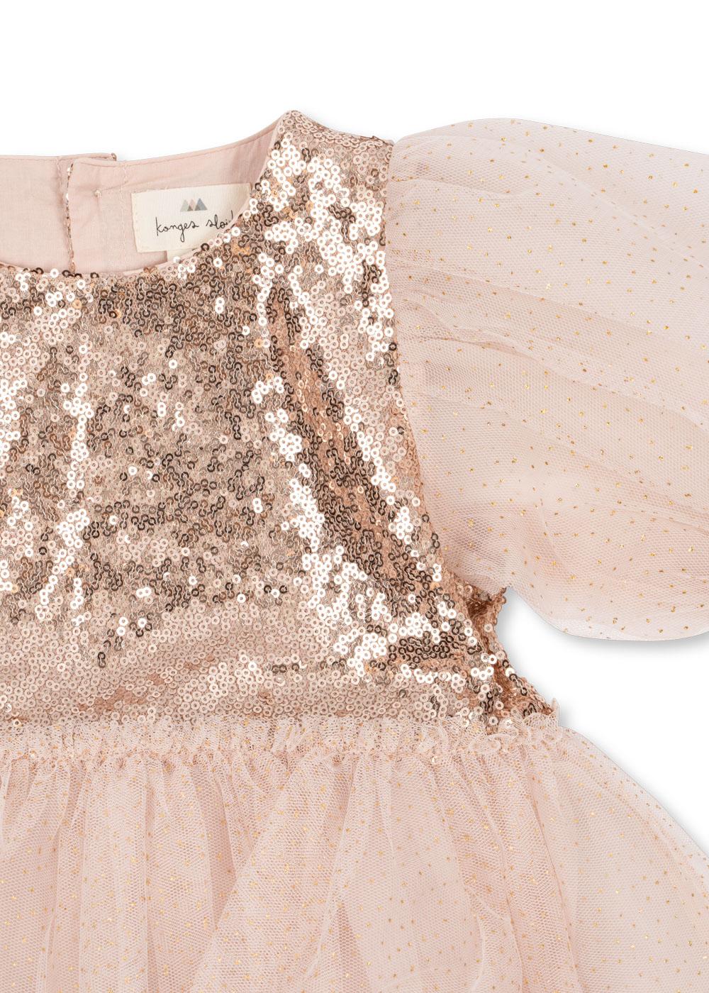 Konges Slojd - robe à paillettes - robe Mei - Gold Blush – Image 9