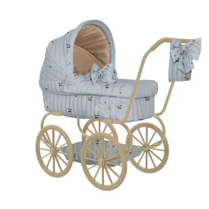 Konges Slojd - Landau pour poupée Minnie Bow - Cherry Blue Coeur